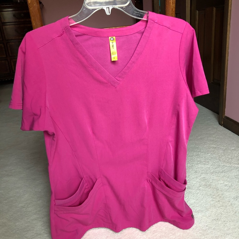 Wonder Wink Pink Scrub Top